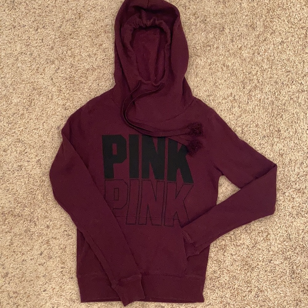 PINK XS MAROON SWEATSHIRT